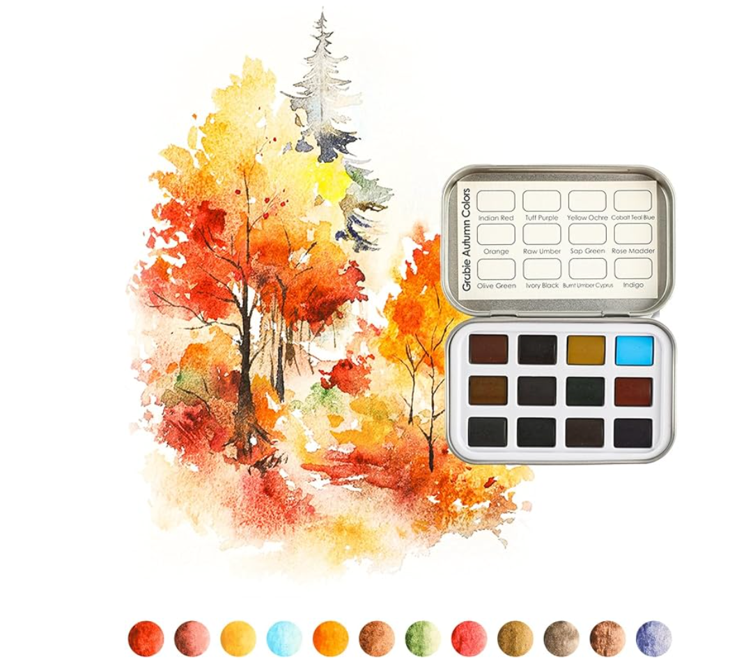 Floral and Autumn Watercolor Set