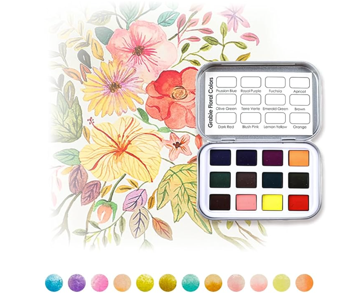 Floral and Autumn Watercolor Set