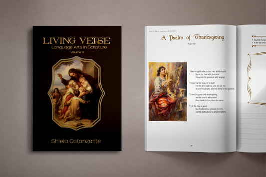 Living Verse Language Arts in Scripture, a Charlotte Mason language arts curriculum