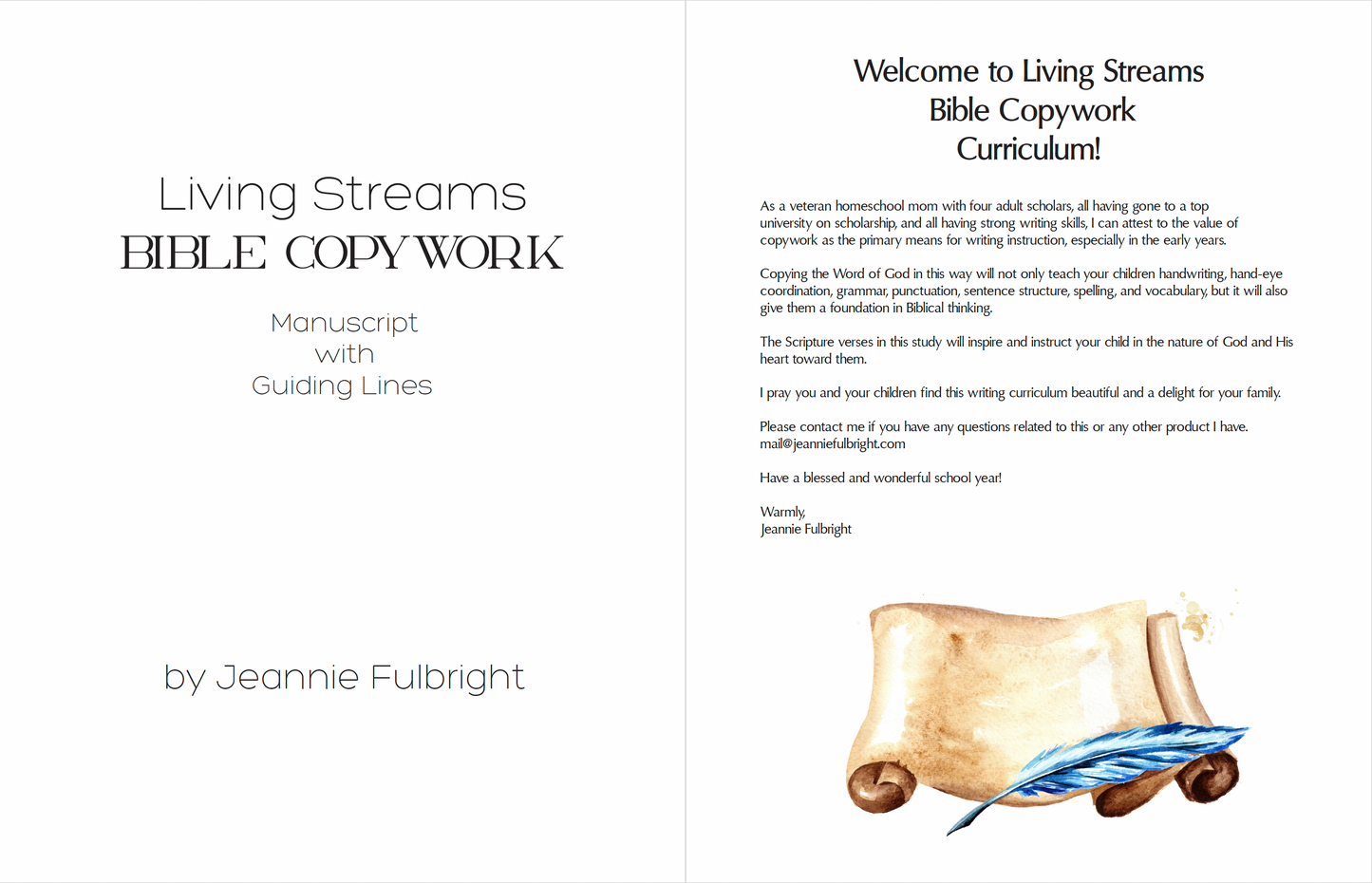 Living Letters: Bible Copywork I Manuscript with Lines