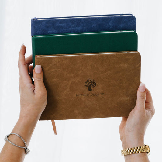 Nature Study Tools Bundle: Heirloom Nature Journal, 72 colored pencils, and a Scripture daypack