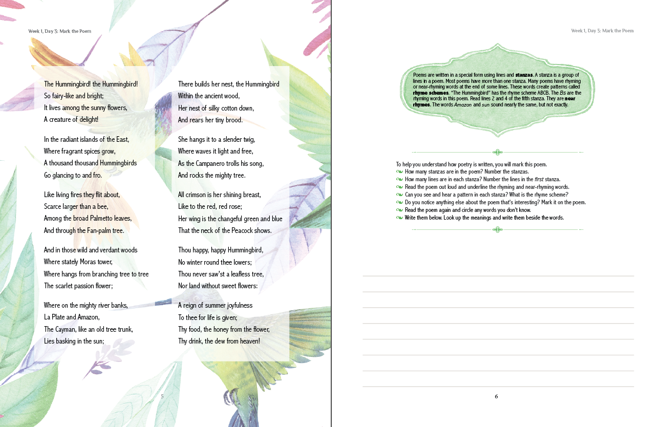 Living Verse Language Arts in Poetry
